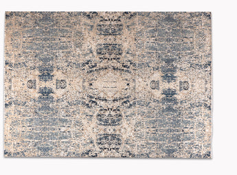 contemporary blue and brown rug full size view