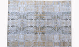 modern brown and gold rug for living room - full size view