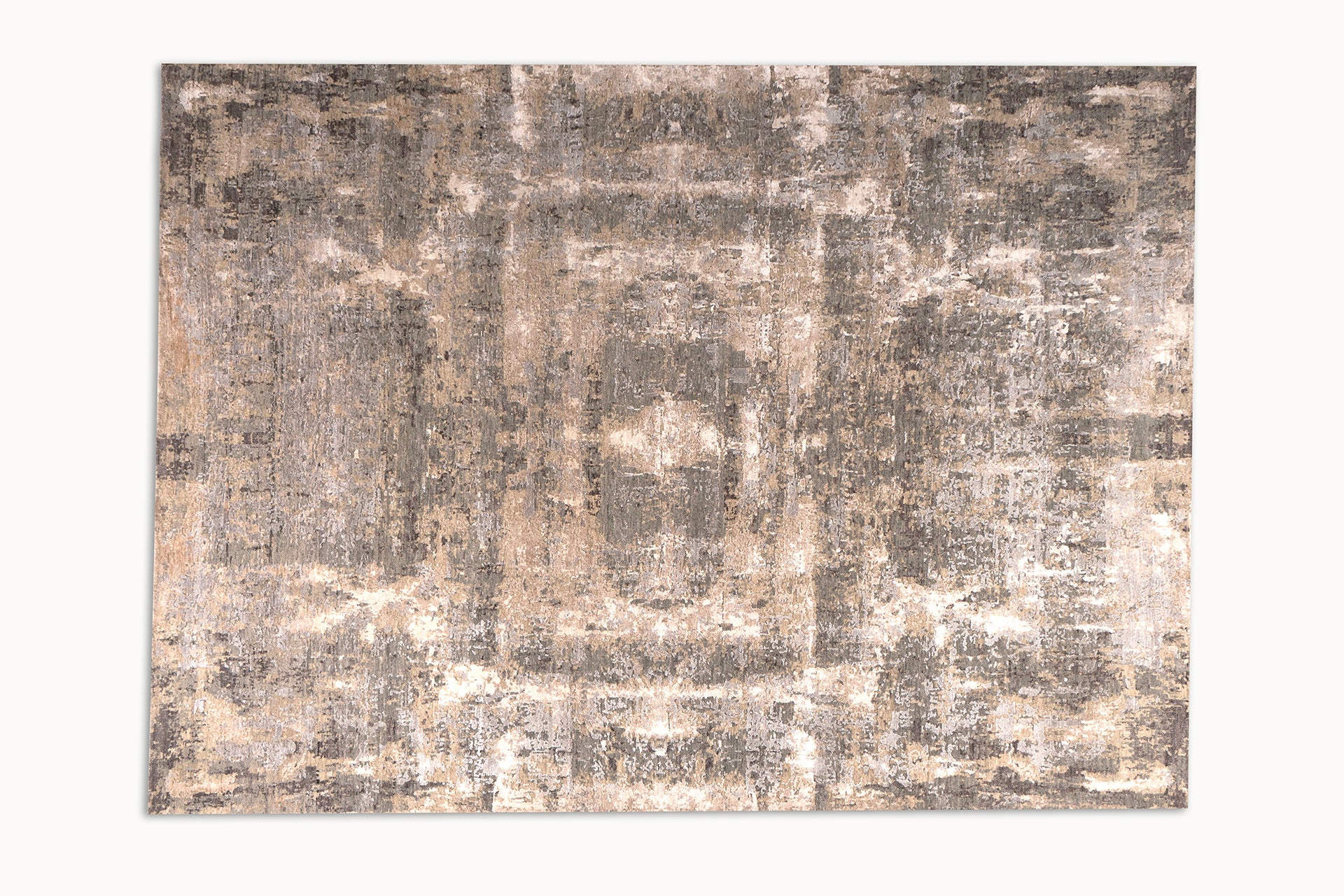 modern brown and grey rug for living room, full size view