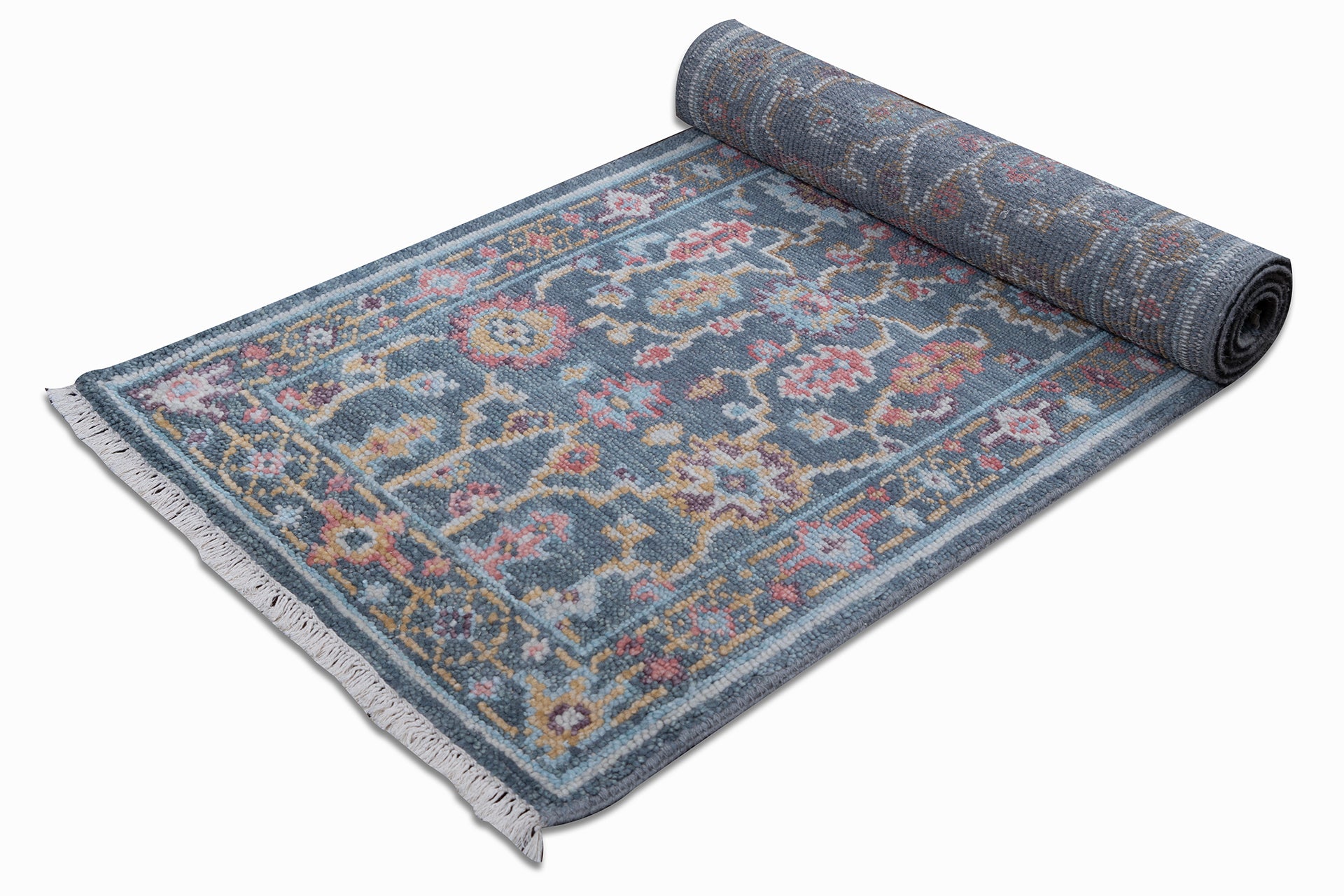 Floral Vista Hand Knotted Runner Rug