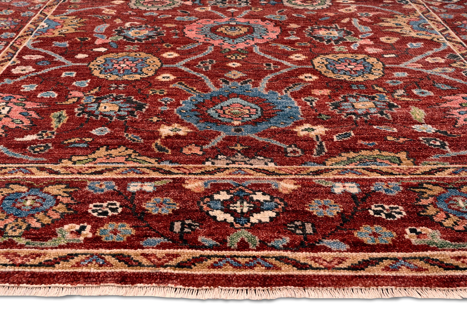 Carmine Hand Knotted Wool Rug