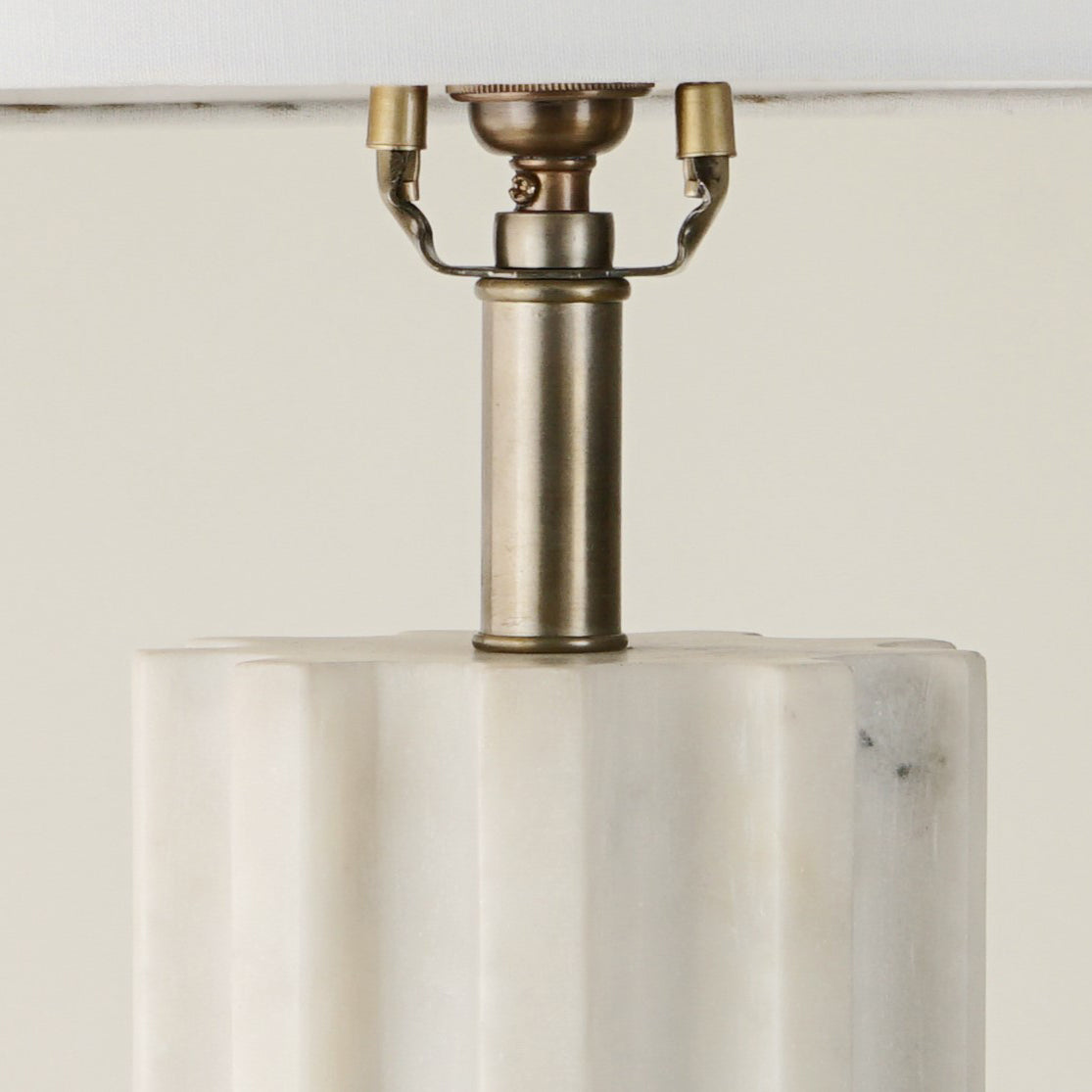 Pearlescent Ivory Table Lamp - Hues & Havens